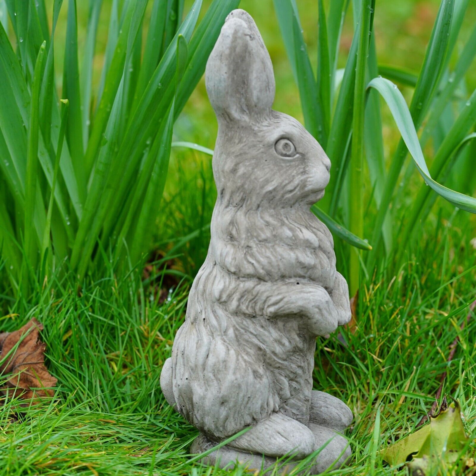 Small Sitting Bunny Rabbit Stone Statue