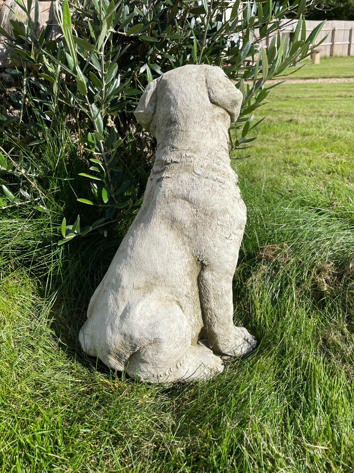 Sitting Labrador Stone Statue