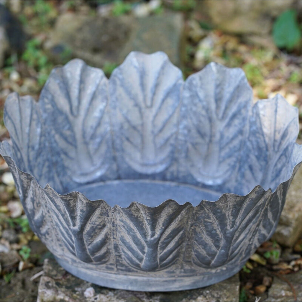 Galvanised Metal Petiole Planters