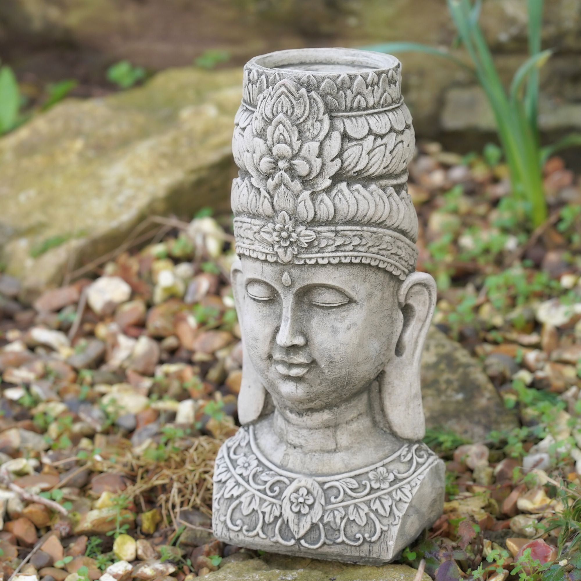 Tealight Thai Buddha Stone Statue