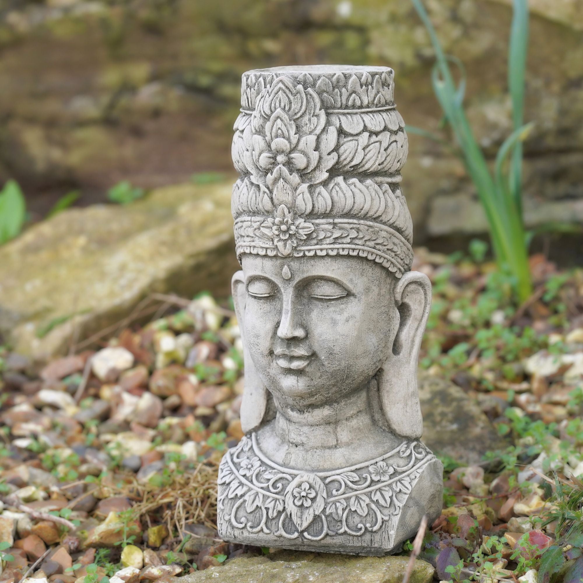 Tealight Thai Buddha Stone Statue