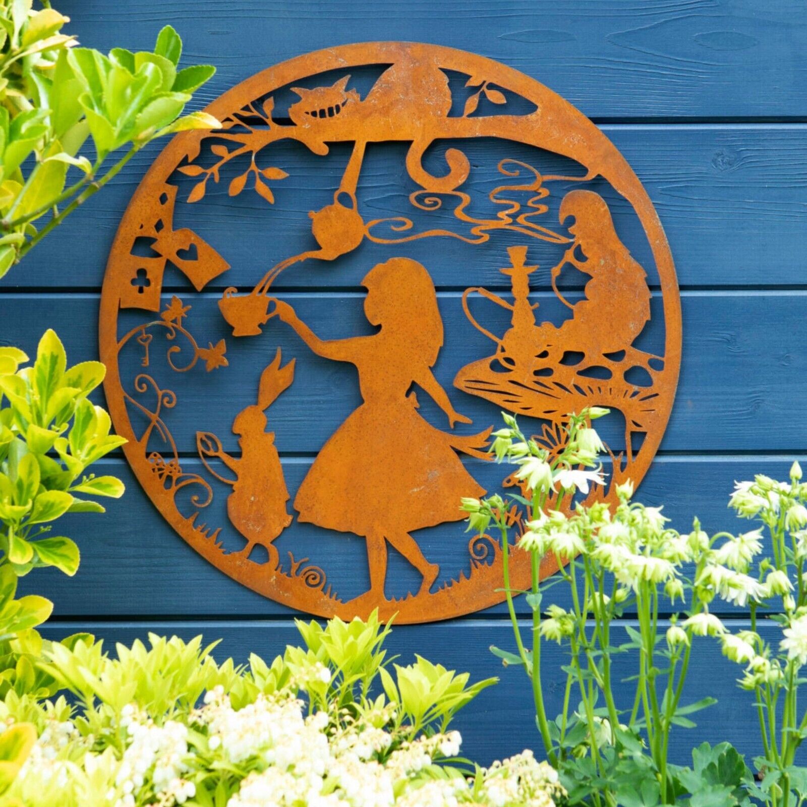Large 40cm Alice in Wonderland Metal Wall Plaque