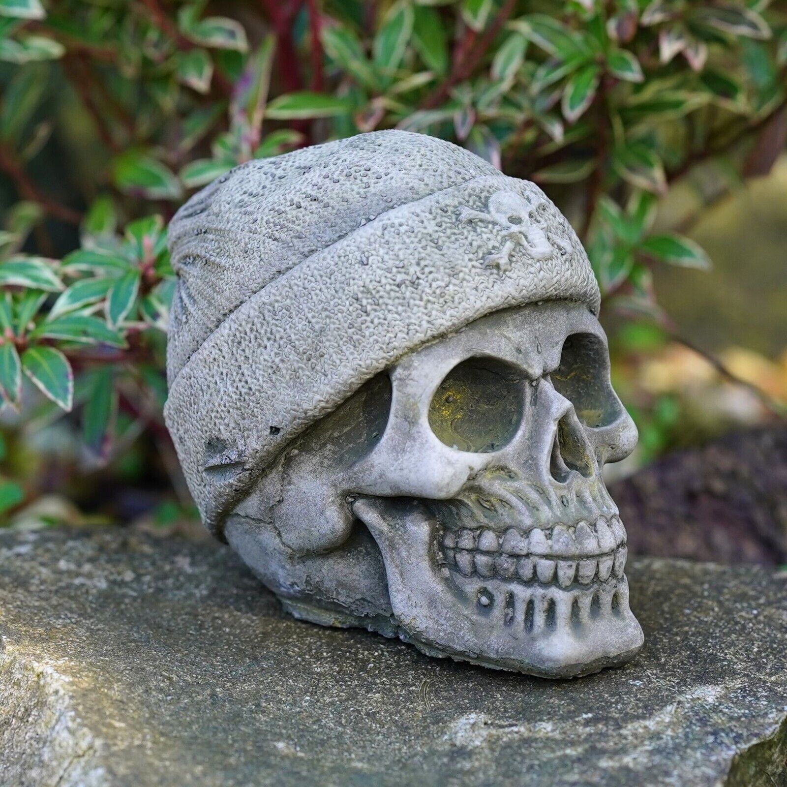 Beanie Skull Stone Statue