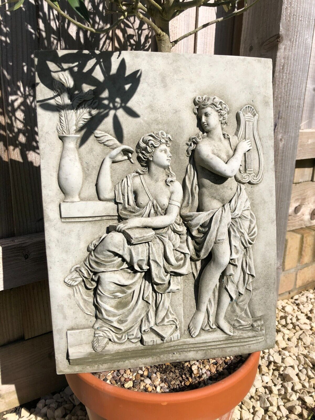 Large Roman Ladies Hanging Stone Plaque