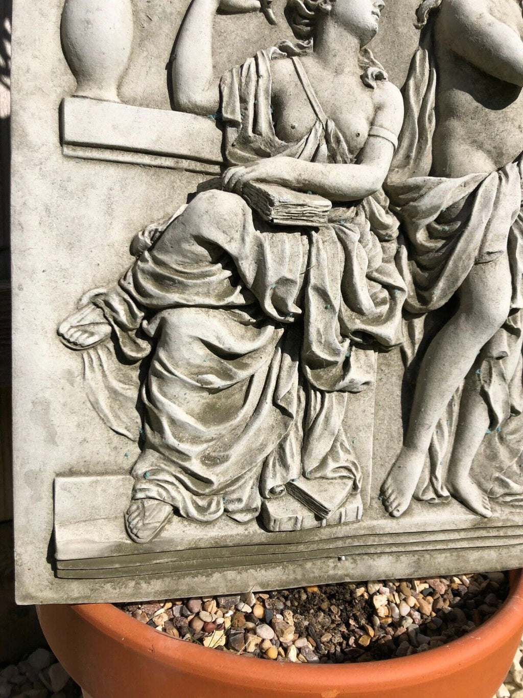 Large Roman Ladies Hanging Stone Plaque