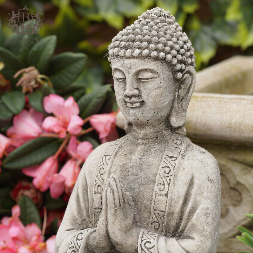 Gowned Buddha Stone Statue