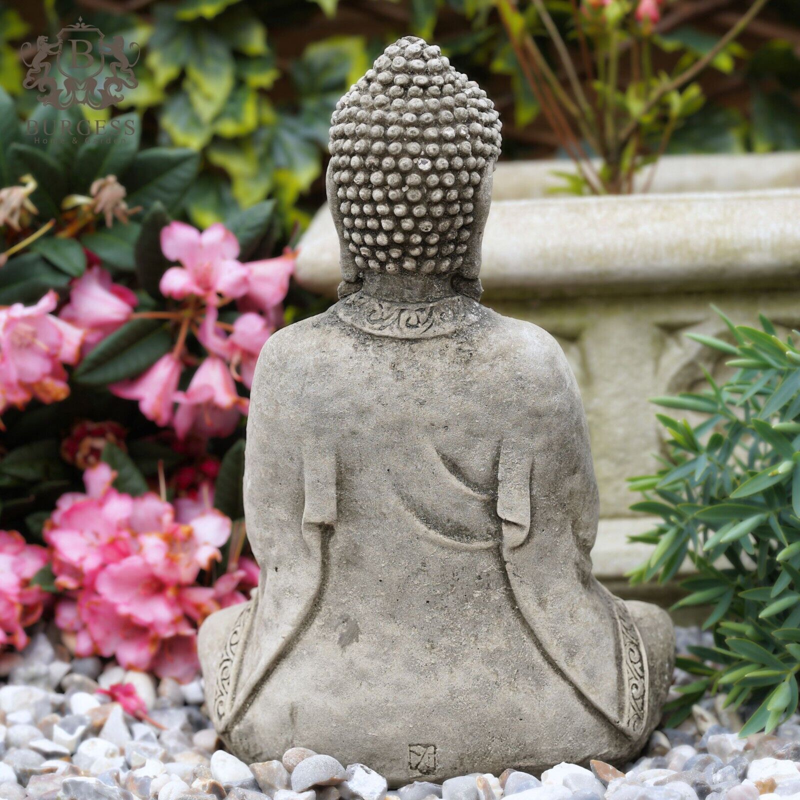 Gowned Buddha Stone Statue