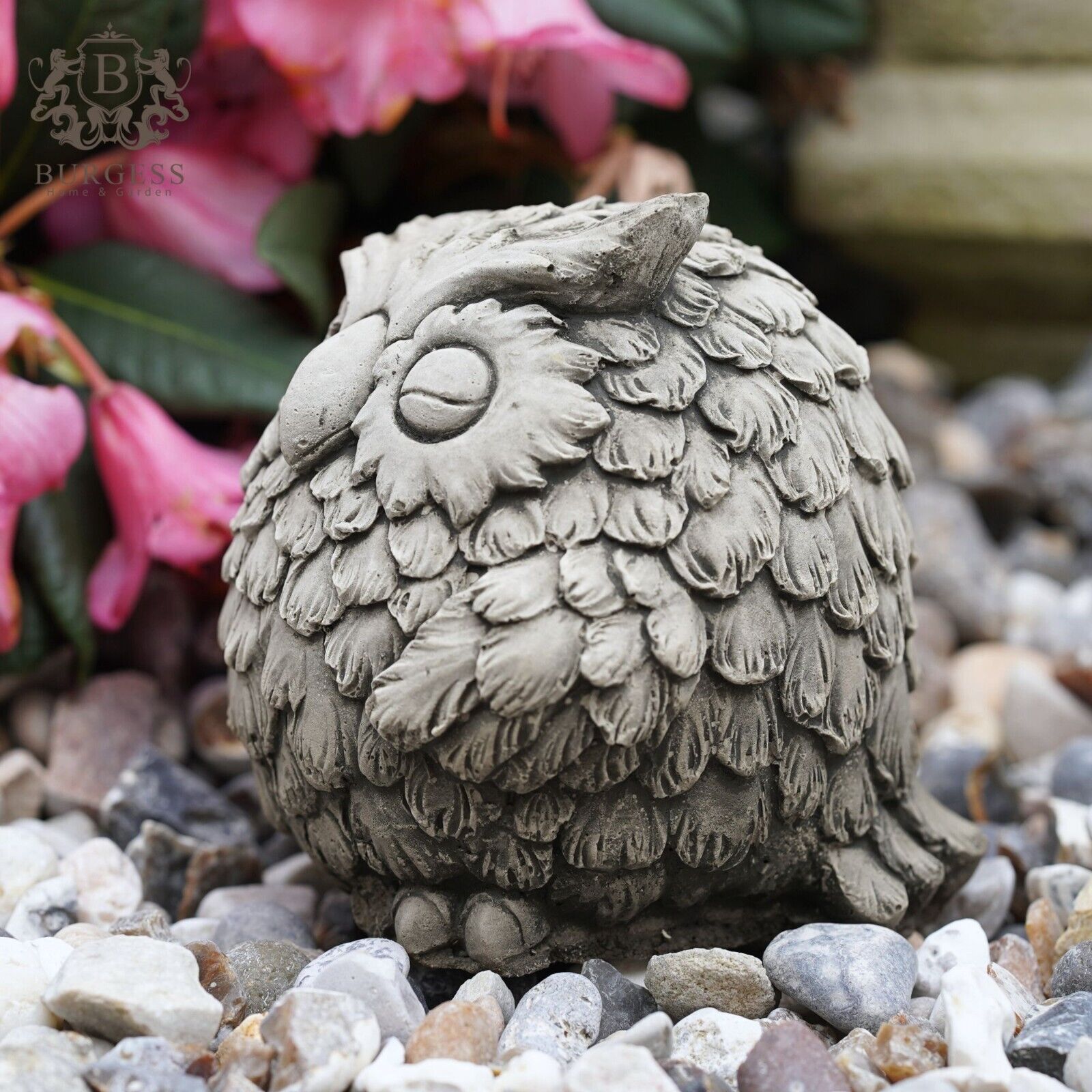 Winking Owl Stone Statue