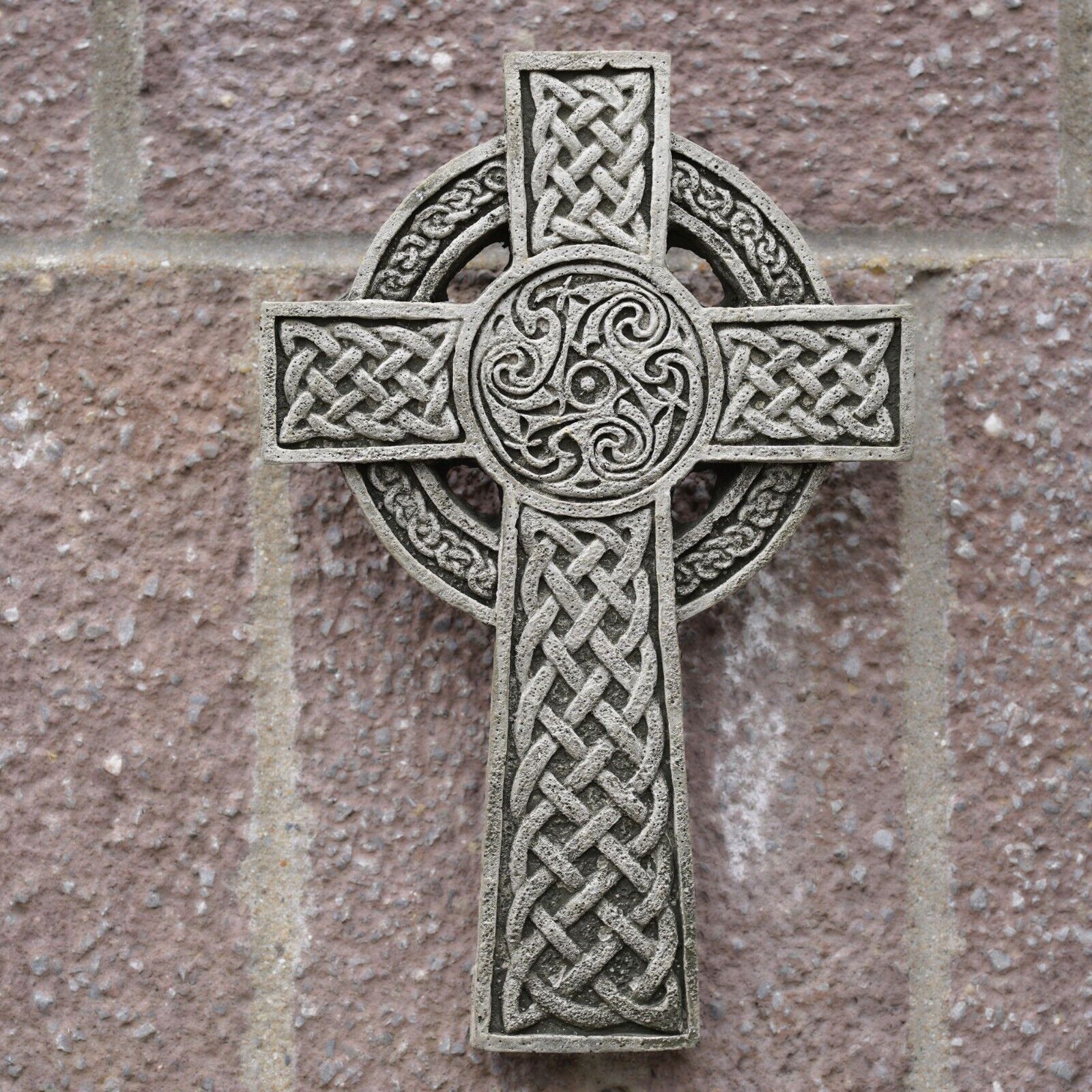 Celtic Cross Hanging Stone Plaque