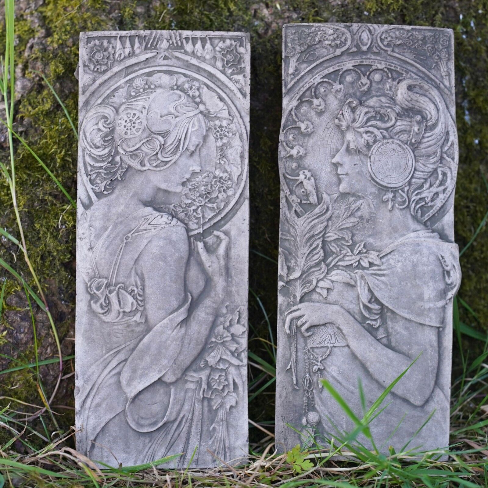 Art Nouveau Garden Wall Plaque