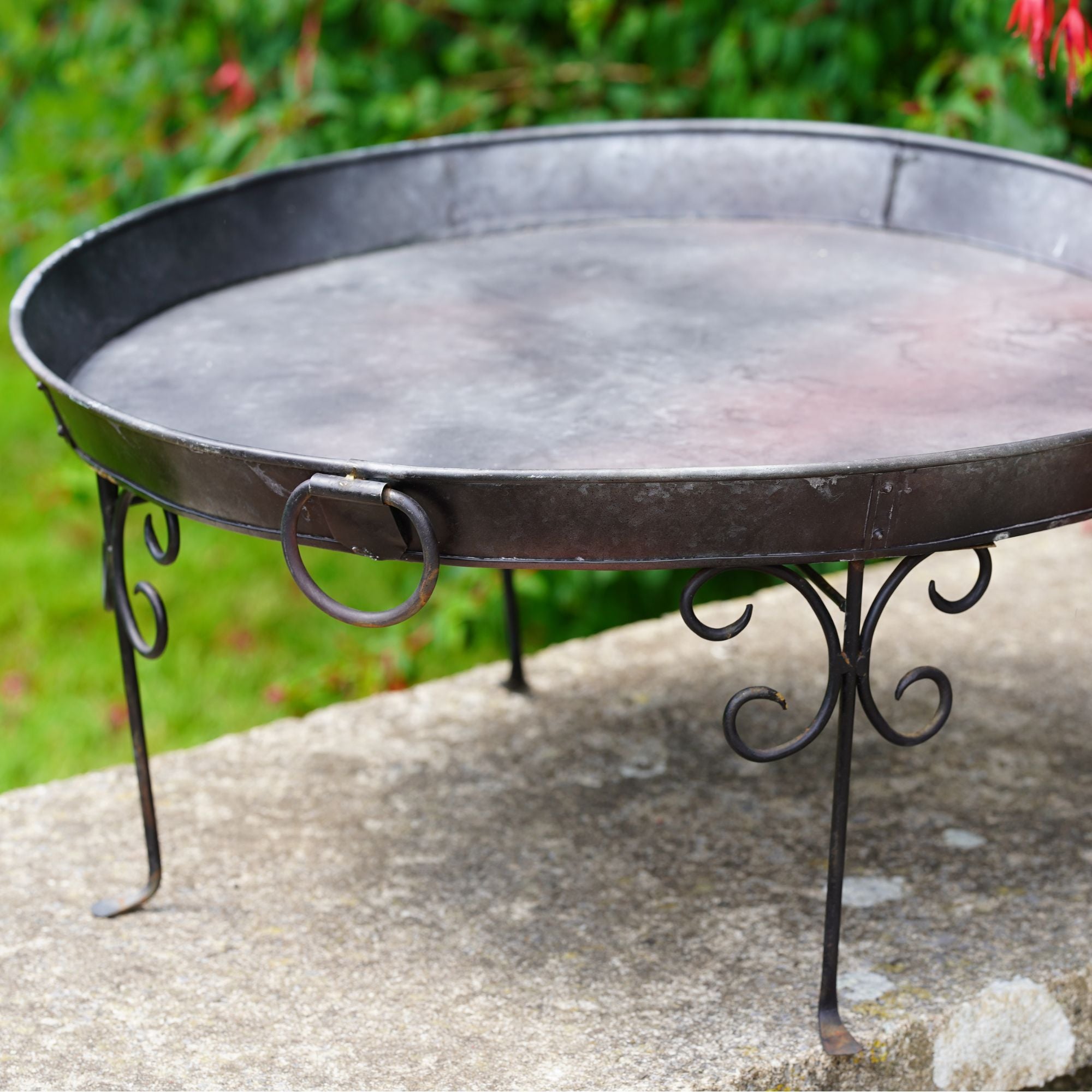 Large Tray Planter Metal Outdoor Flower Pot