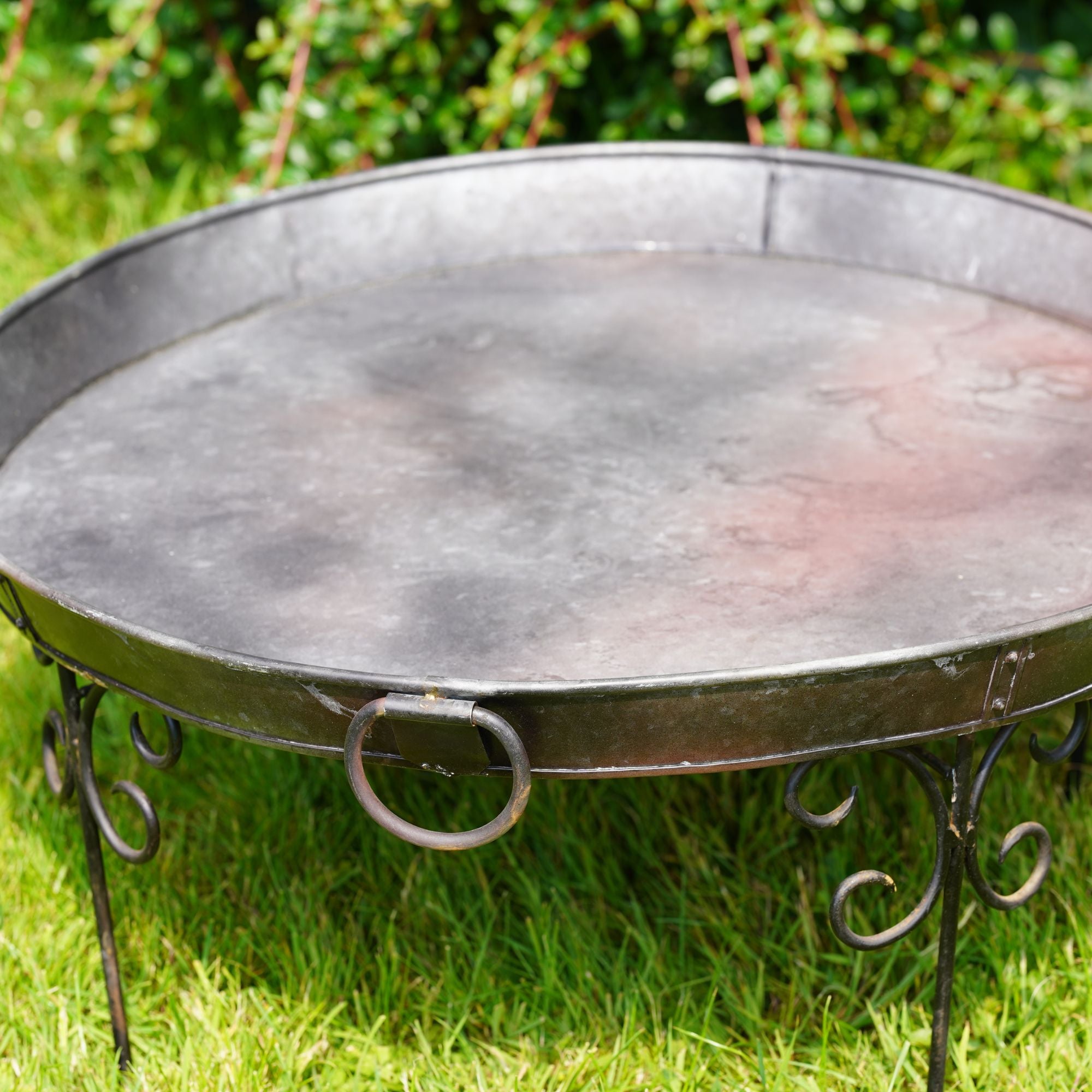 Large Tray Planter Metal Outdoor Flower Pot