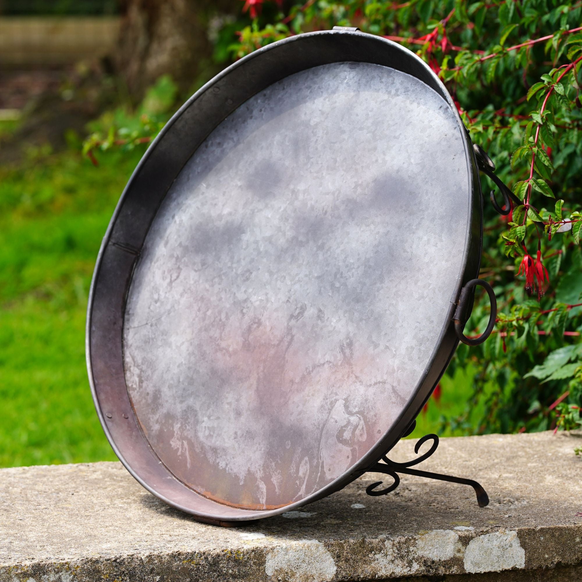 Large Tray Planter Metal Outdoor Flower Pot