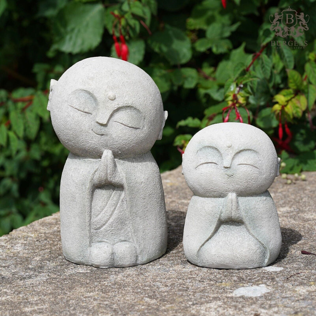 Meditating Monk Resin Statue