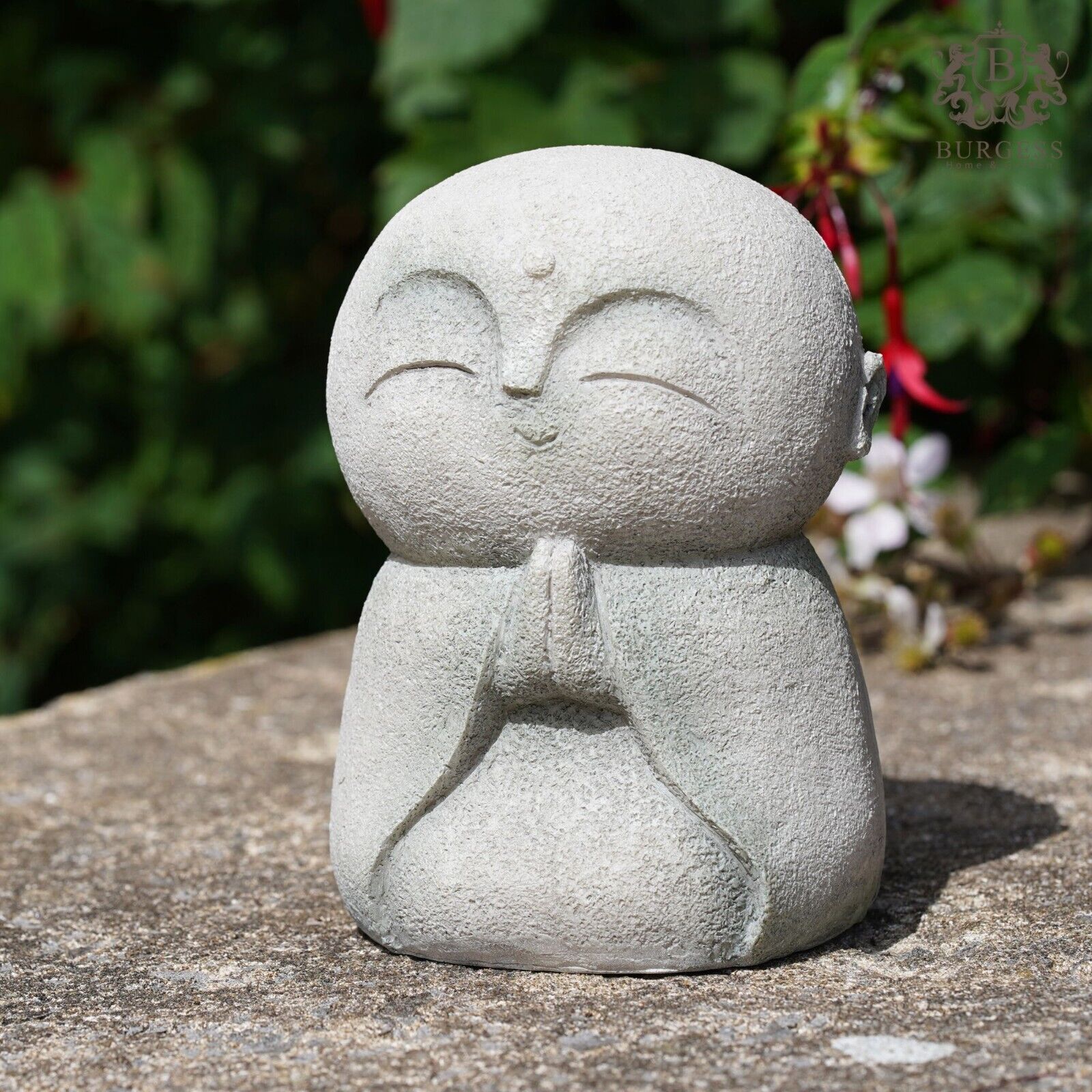 Meditating Monk Resin Statue