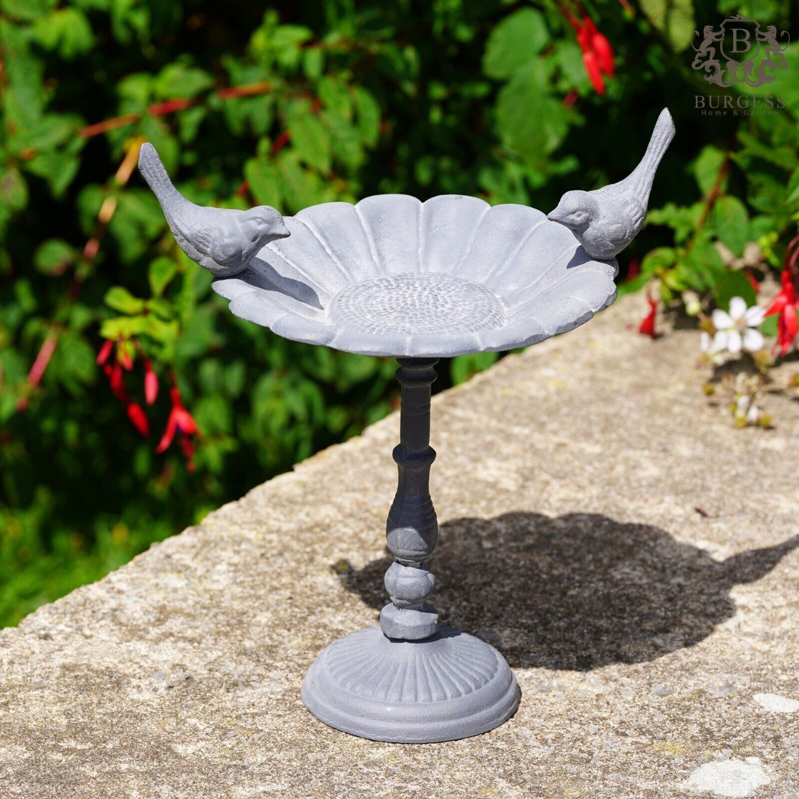 Cast Iron Bird Bath Lead Finish
