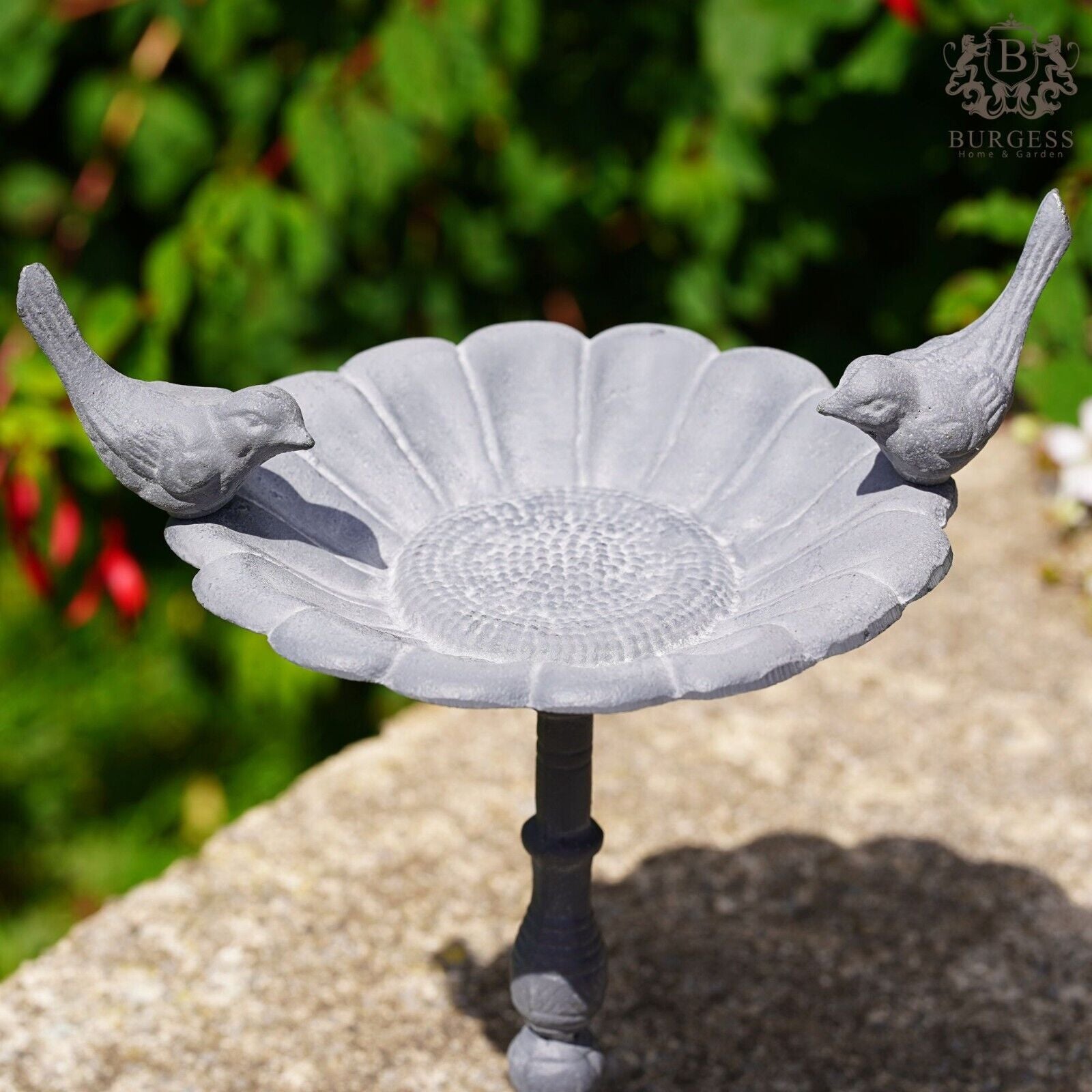 Cast Iron Bird Bath Lead Finish