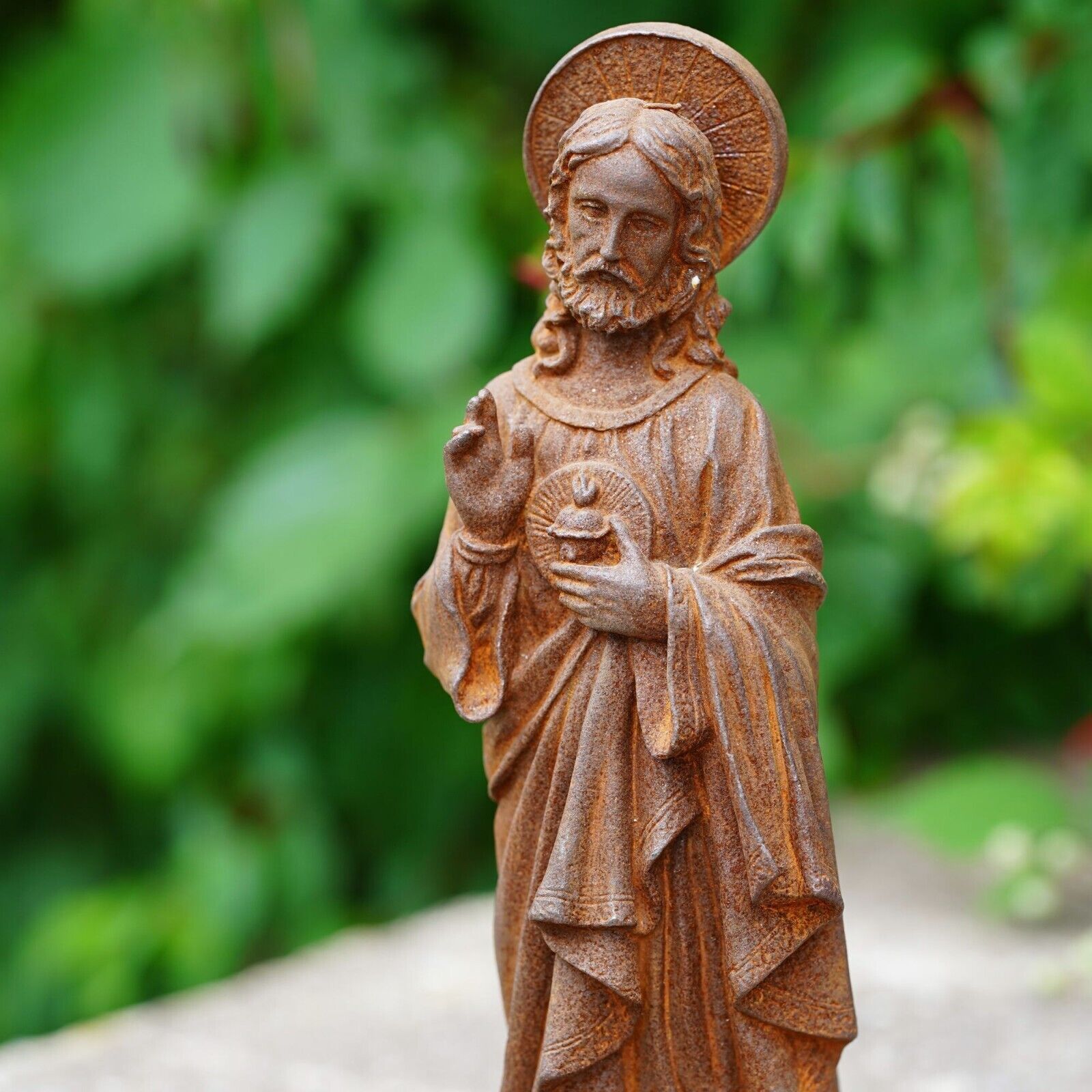 Cast Iron Jesus Statue