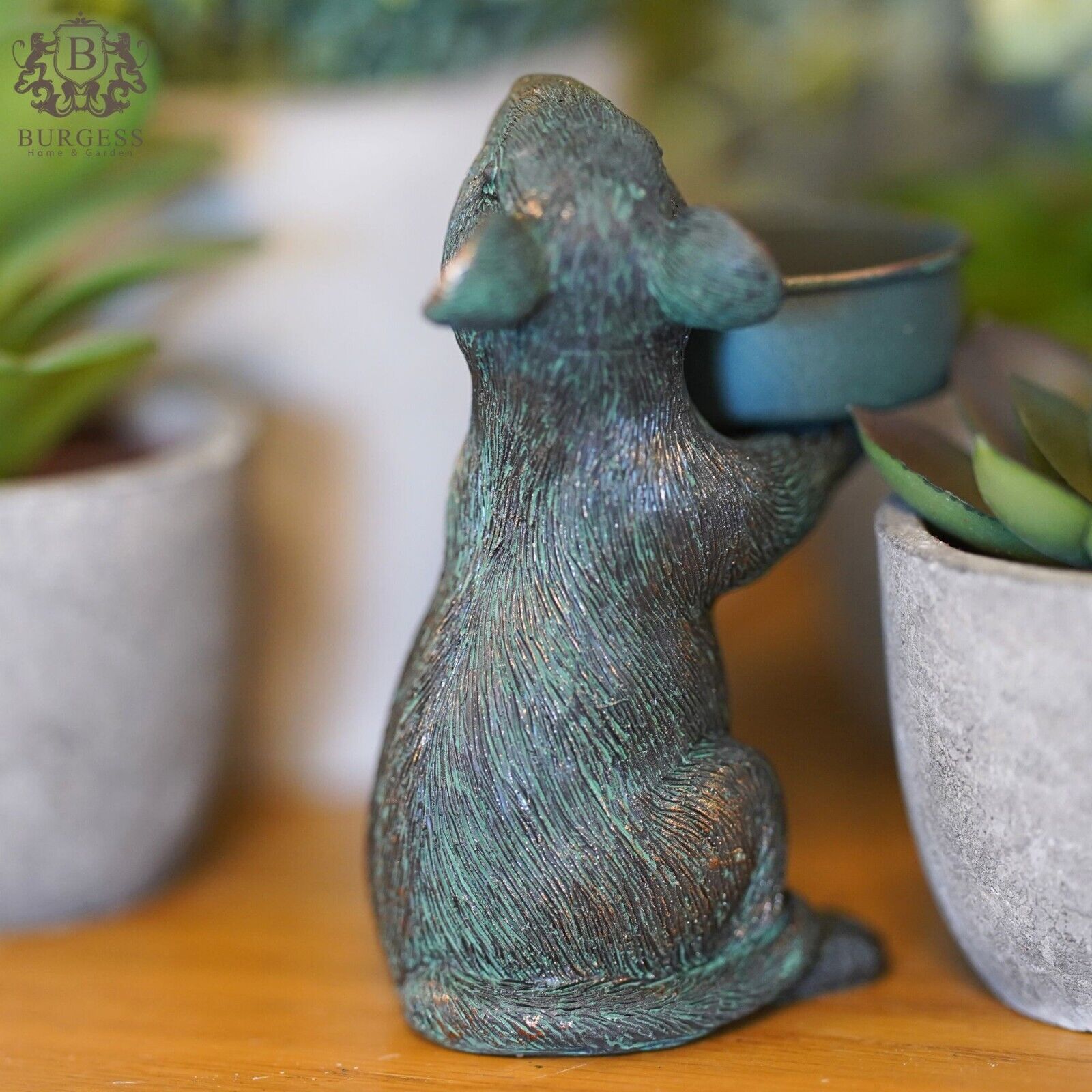 Mouse Tealight Holder Resin Statue