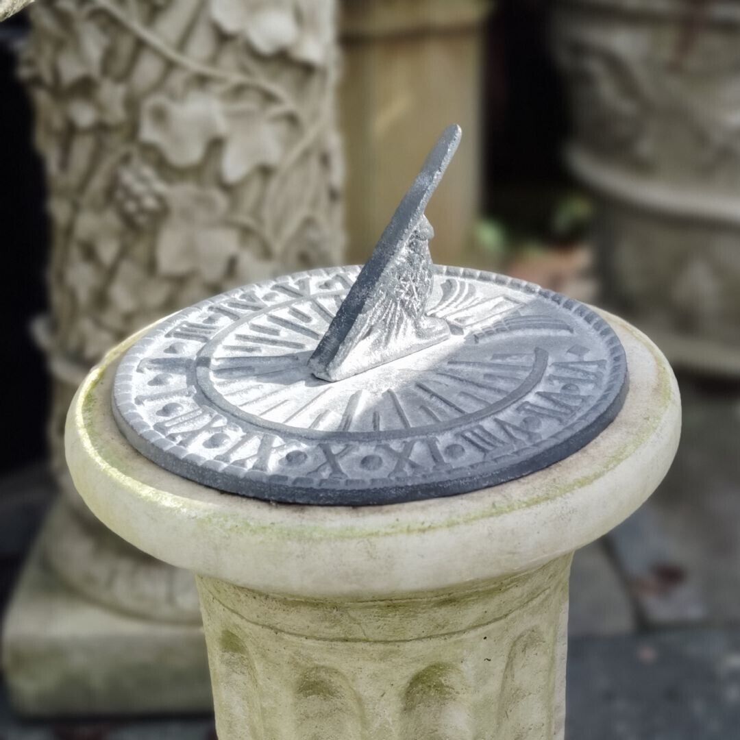 Cast Iron Sun Dial Lead Finish