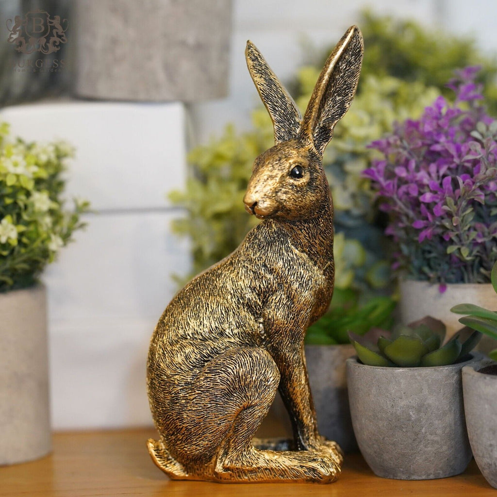 Gold Hare Home Ornament