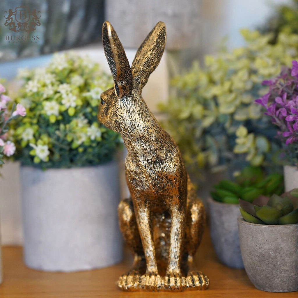 Gold Hare Home Ornament
