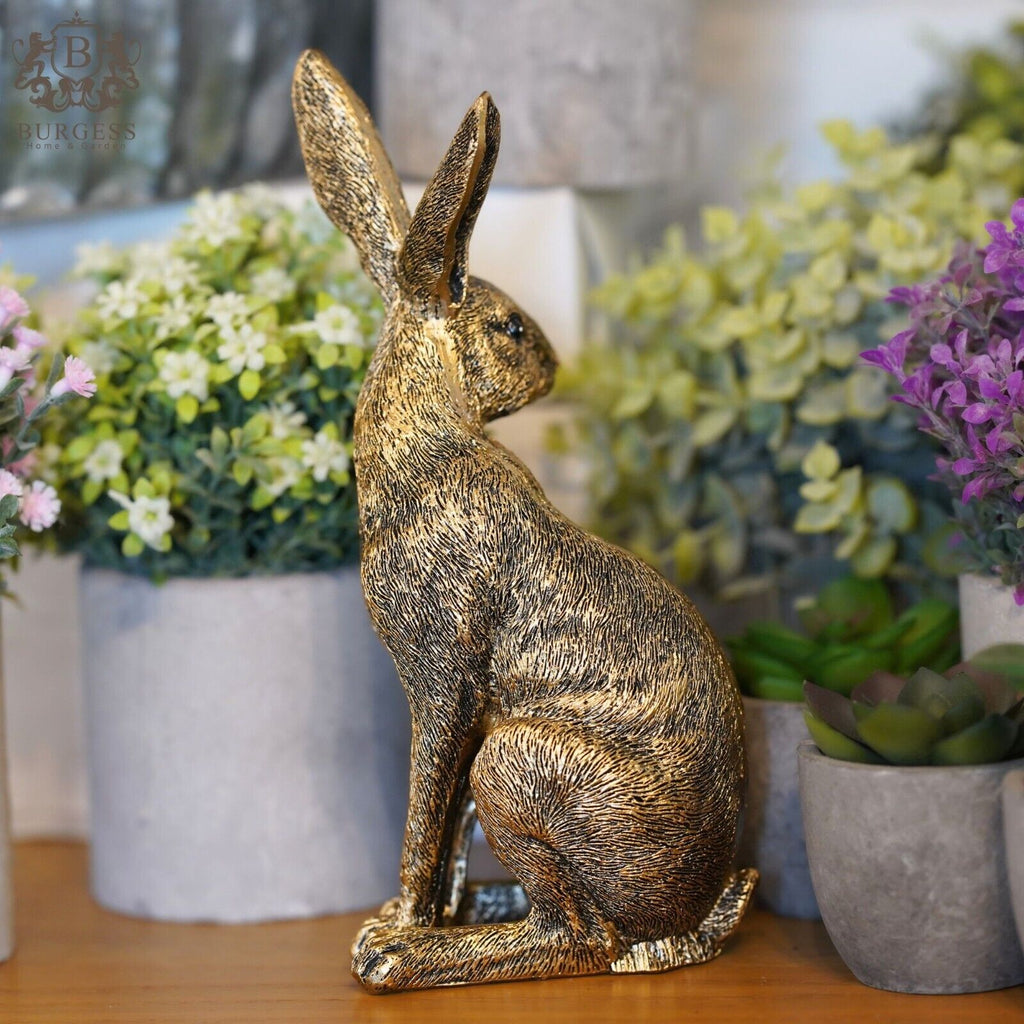 Gold Hare Home Ornament