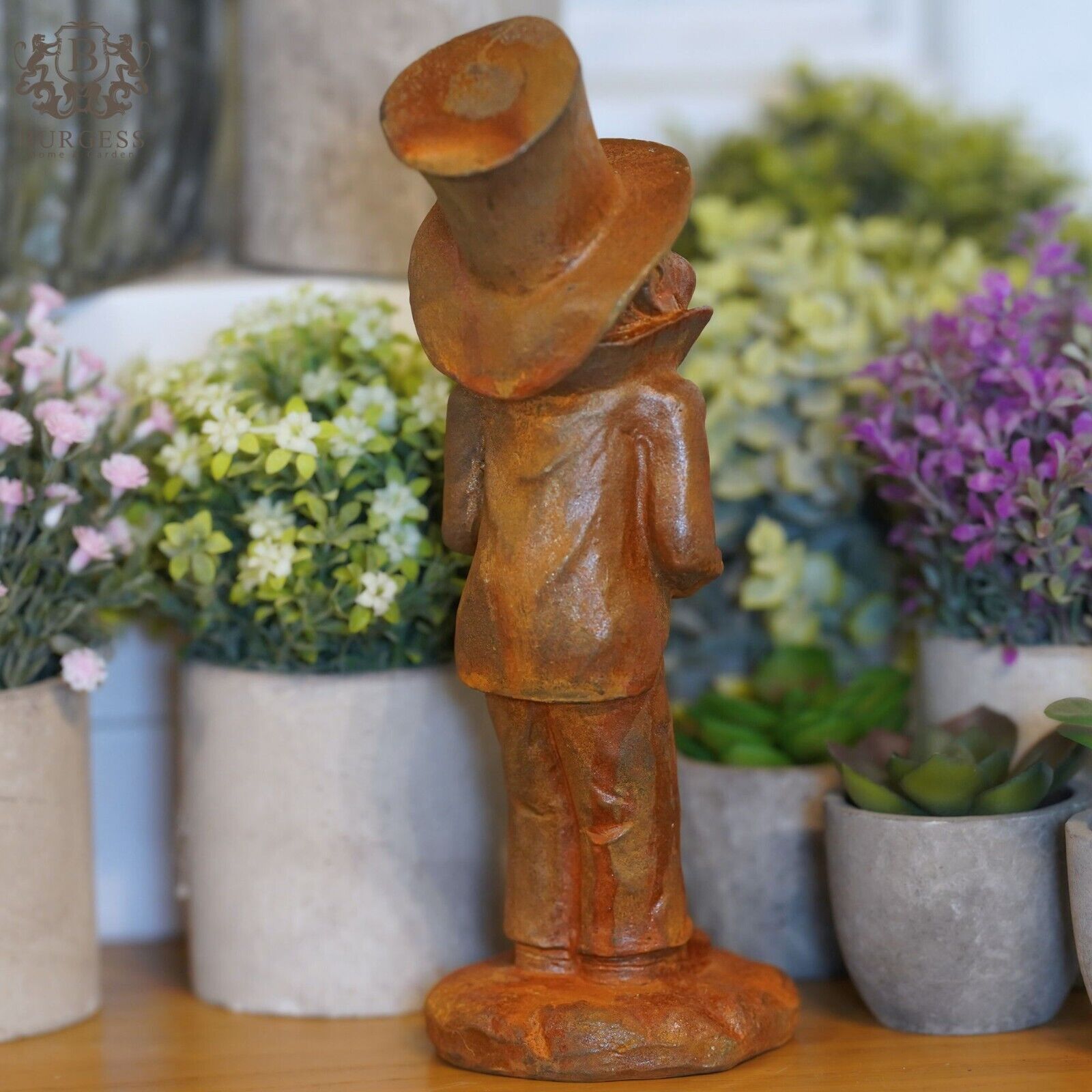 Cast Iron Mad Hatter Statue