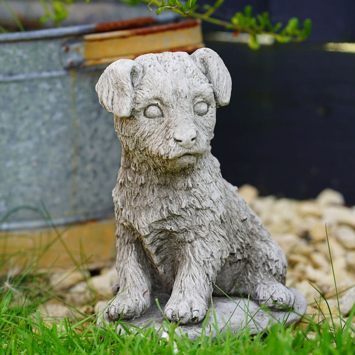 Rustic Jacks Statue Jack Russell Stone Statue – Burgess Home and Garden