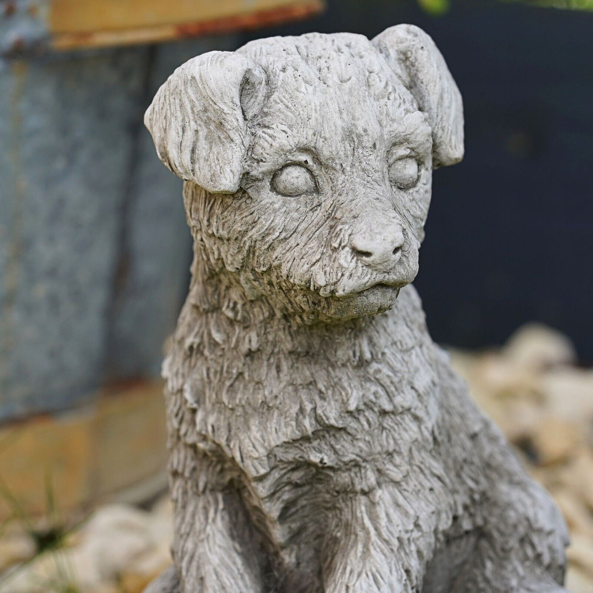 Rustic Jacks Statue Jack Russell Stone Statue – Burgess Home and Garden