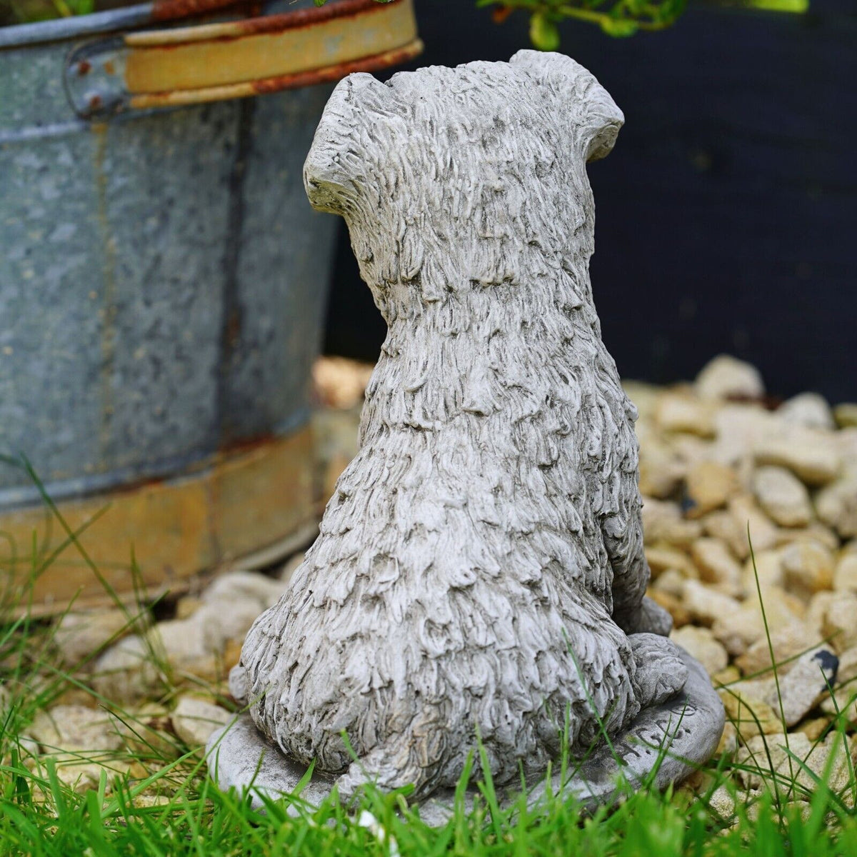 Rustic Jacks Statue Jack Russell Stone Statue – Burgess Home and Garden
