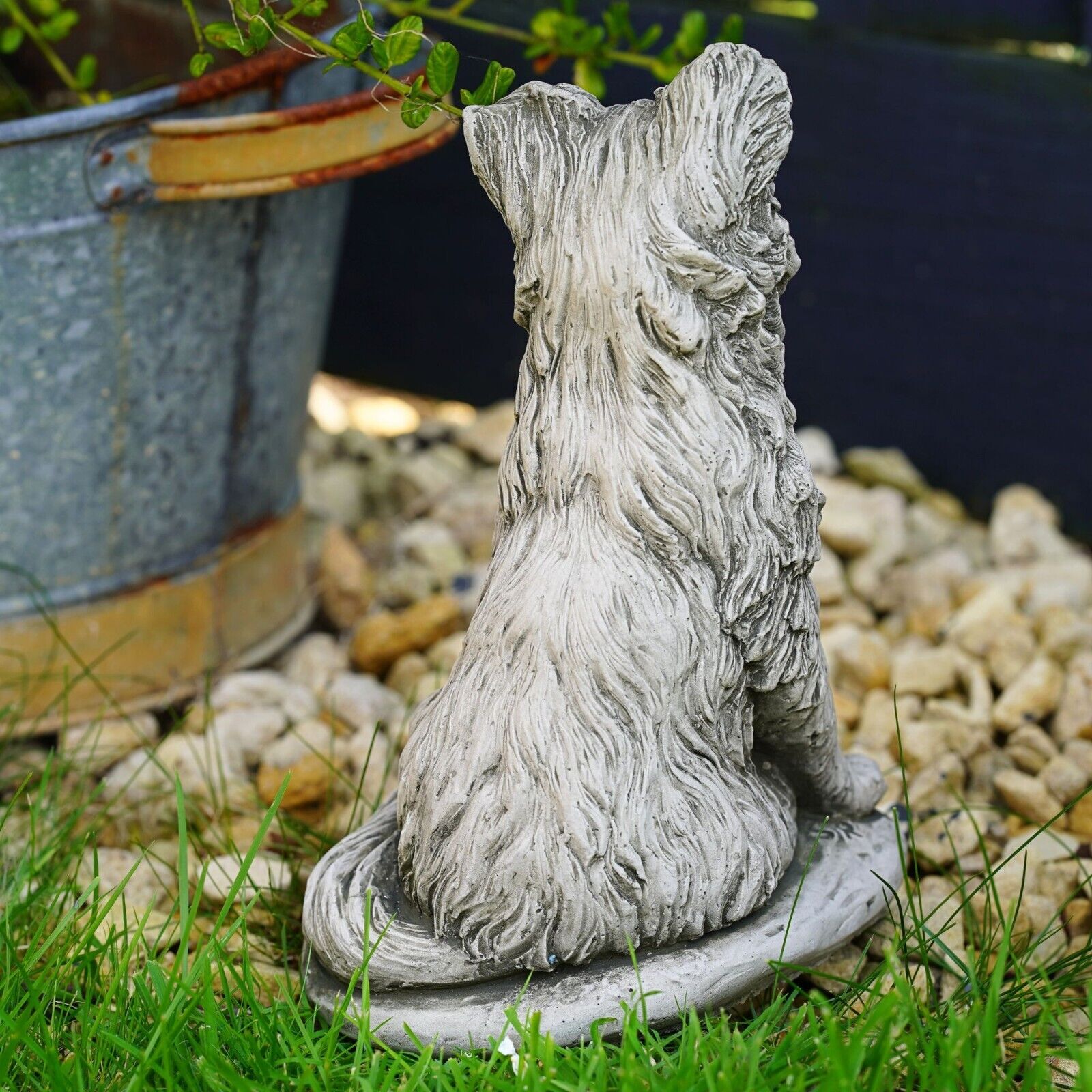 Sheltie Sheepdog Stone Statue