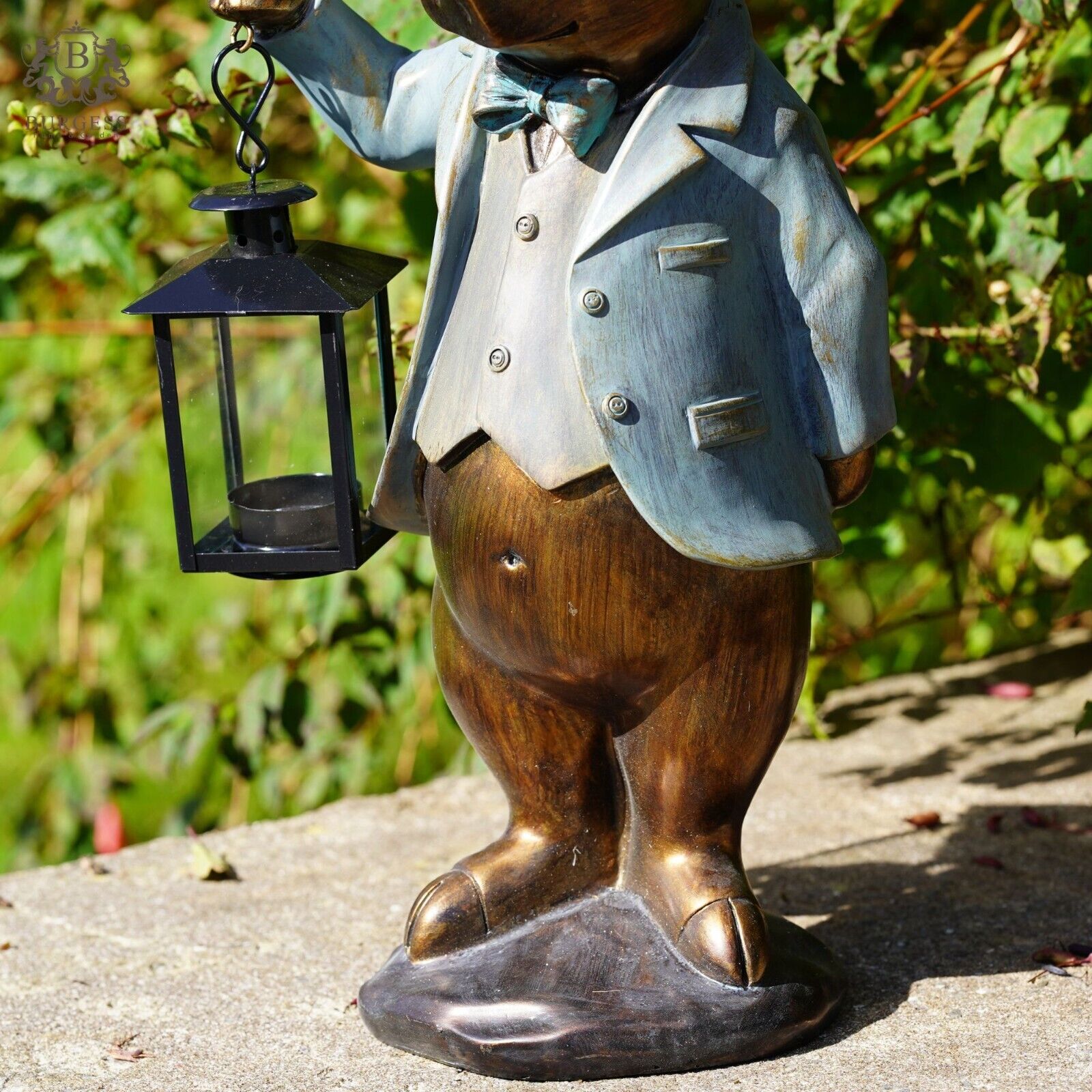 Large Pig with Lantern Ornament