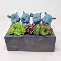 Pigs with Trough Planter Garden Ornament