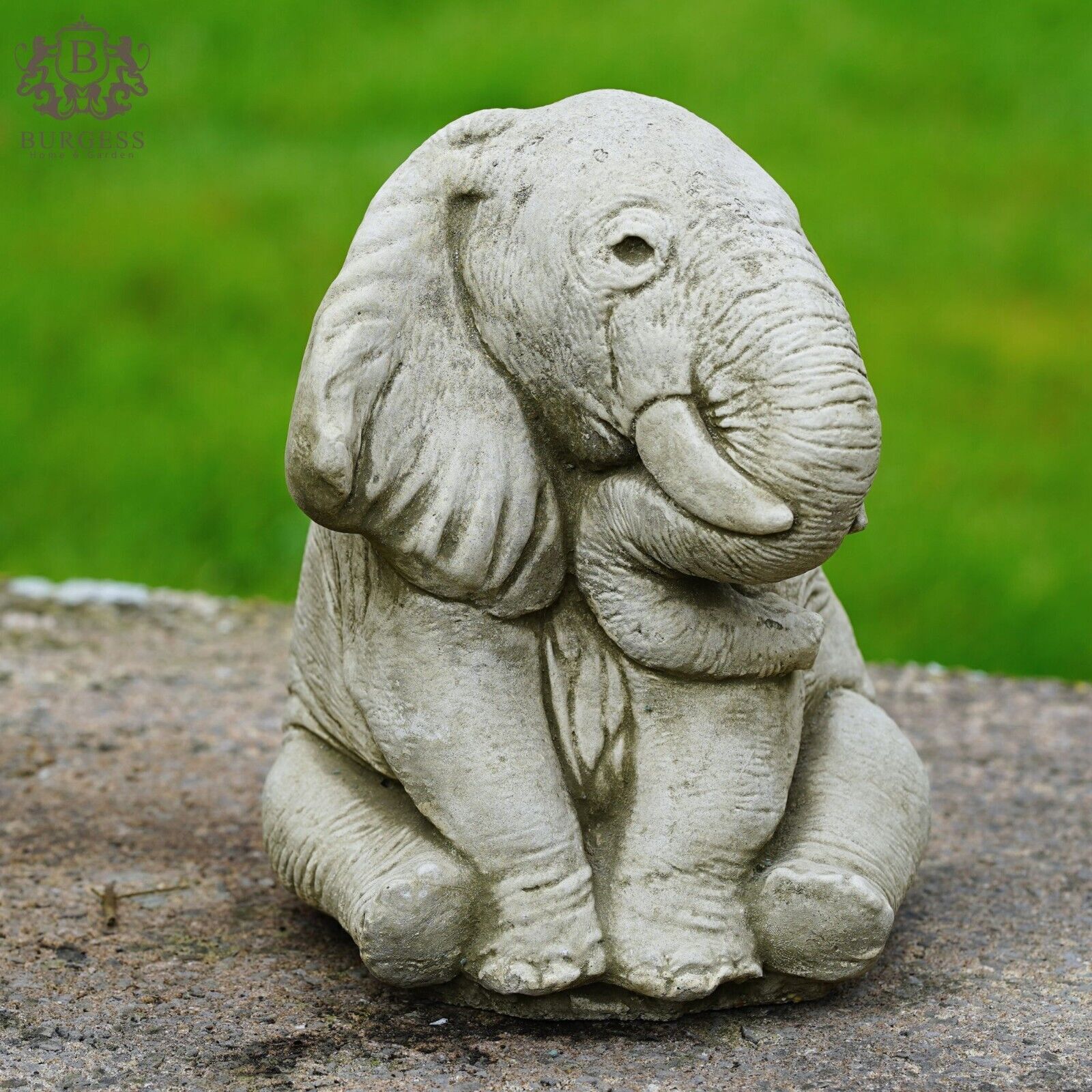 Elephant Stone Statue | Outdoor Garden Ornament