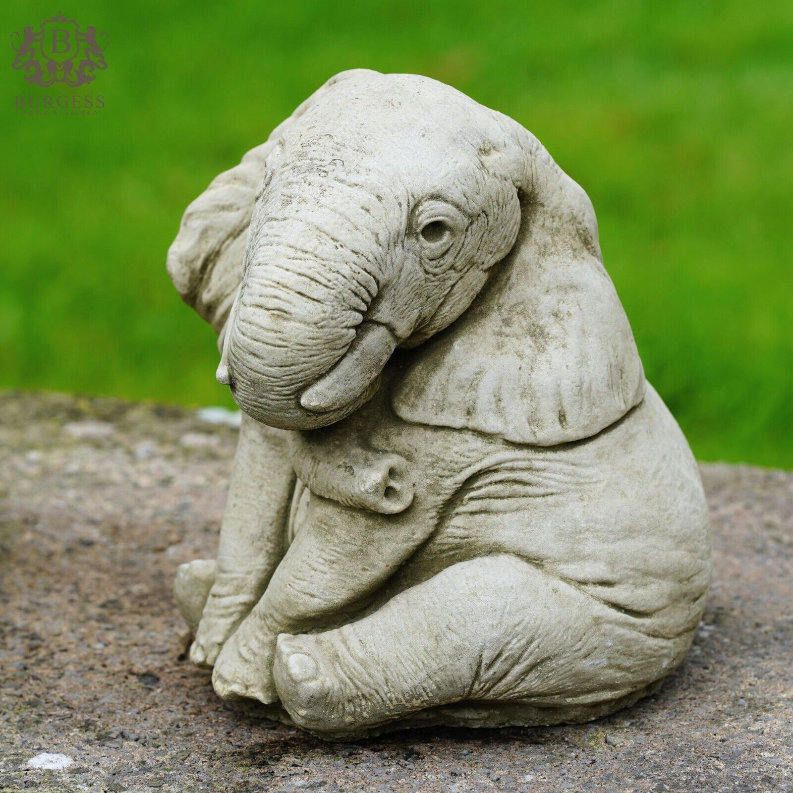 Elephant Stone Statue | Outdoor Garden Ornament