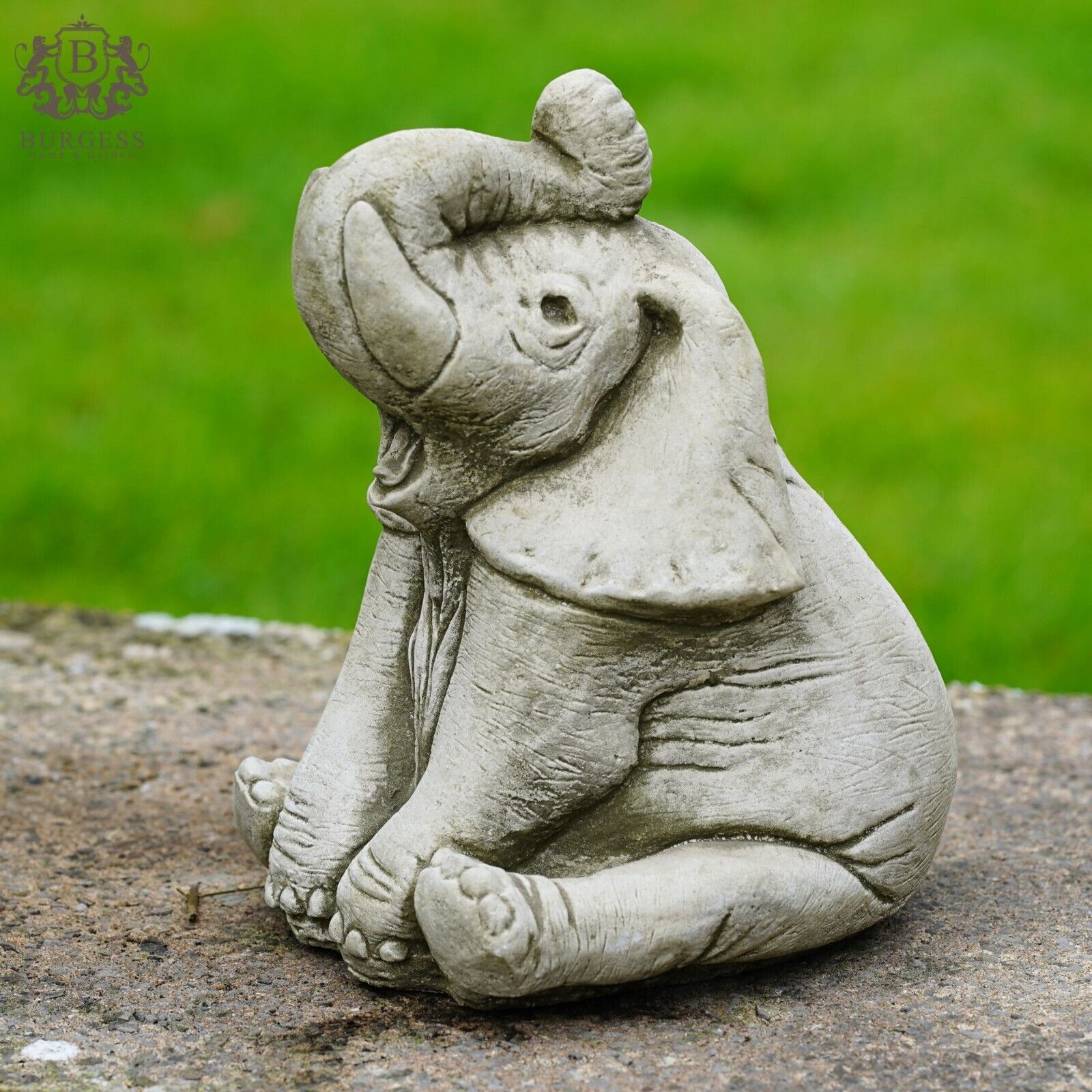 Elephant Stone Statue | Outdoor Garden Ornament