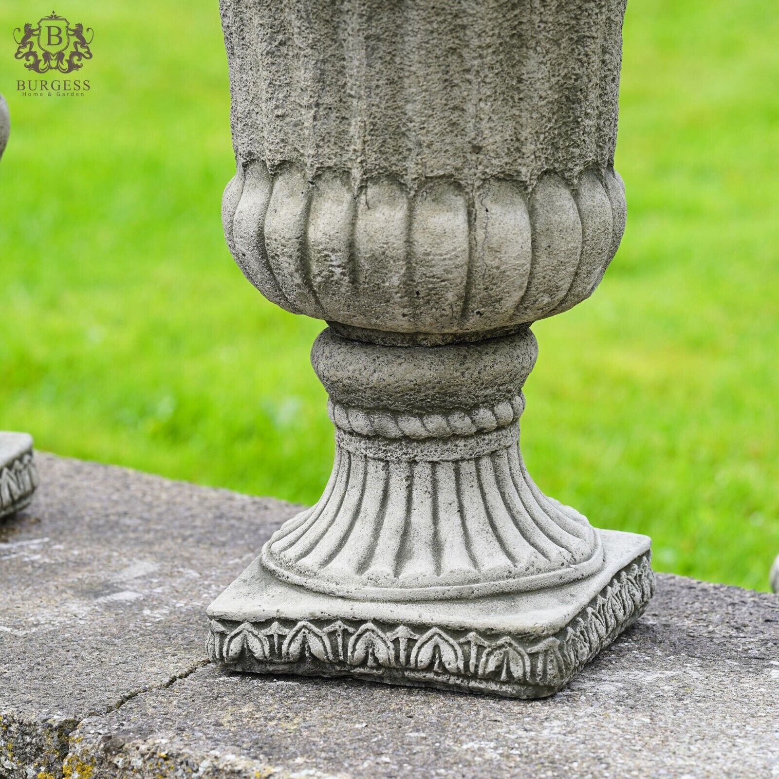 Pair of Large Fluted Urns | Stone Planters