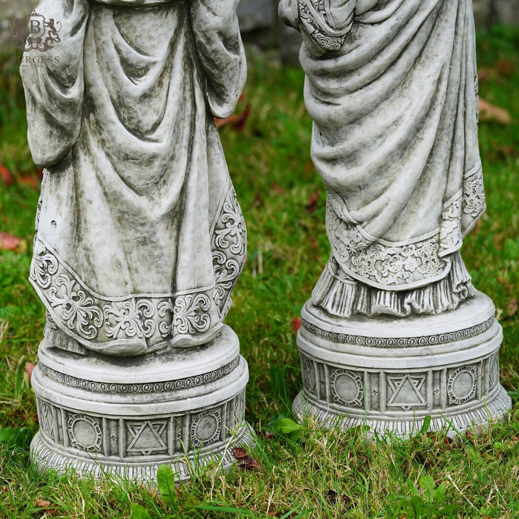 King Arthur + Queen Guinevere Large Stone Statues