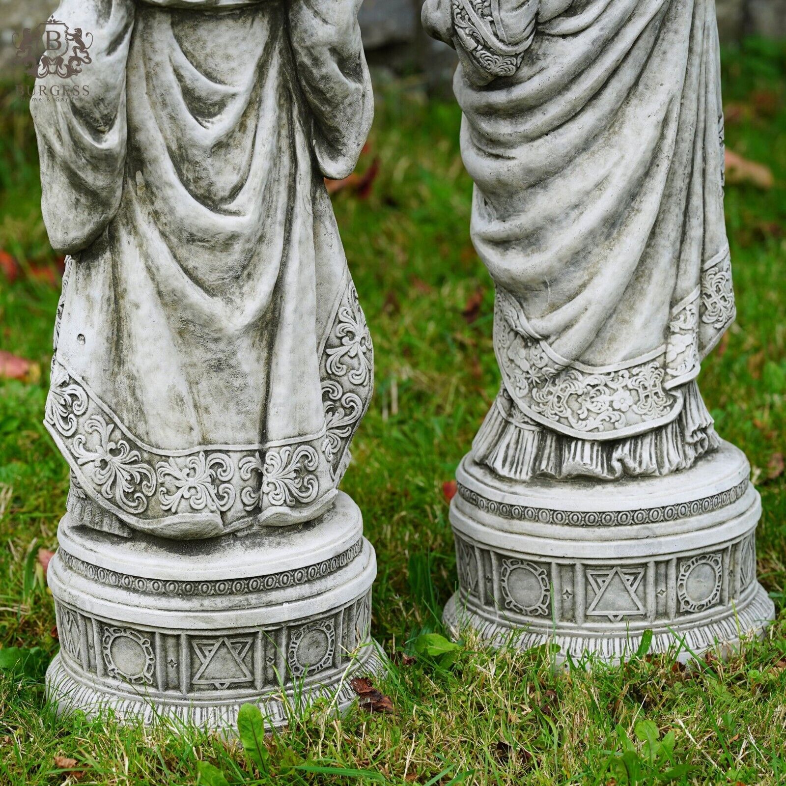 King Arthur + Queen Guinevere Large Stone Statues