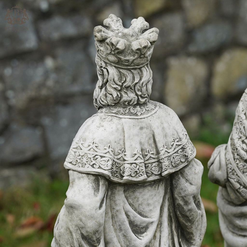 King Arthur + Queen Guinevere Large Stone Statues