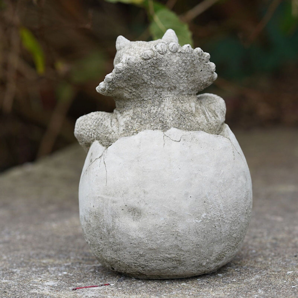 Dinosaur in Egg Triceratops Stone Statue