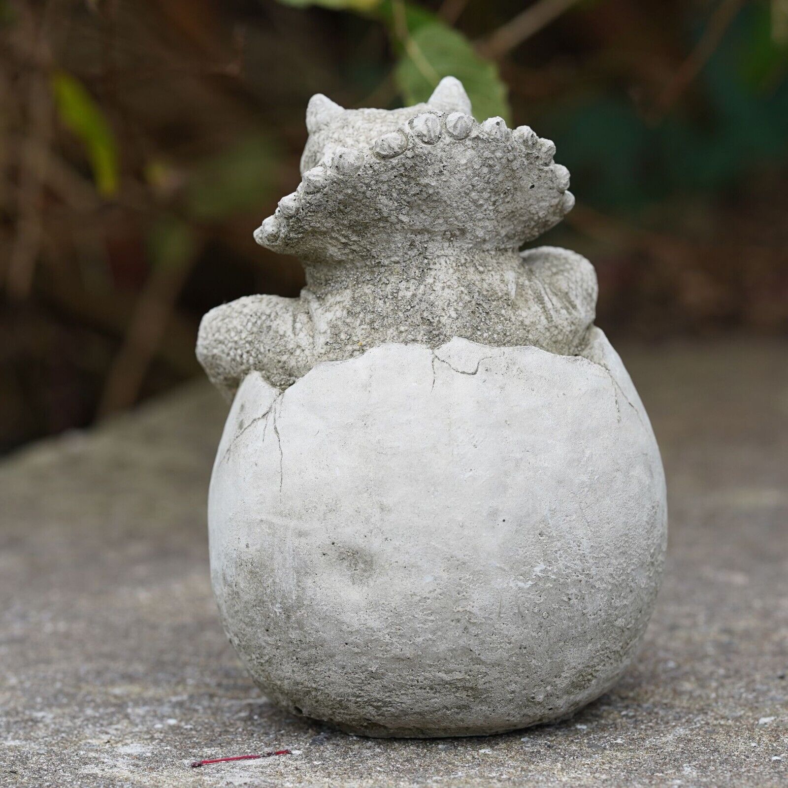 Dinosaur in Egg Triceratops Stone Statue