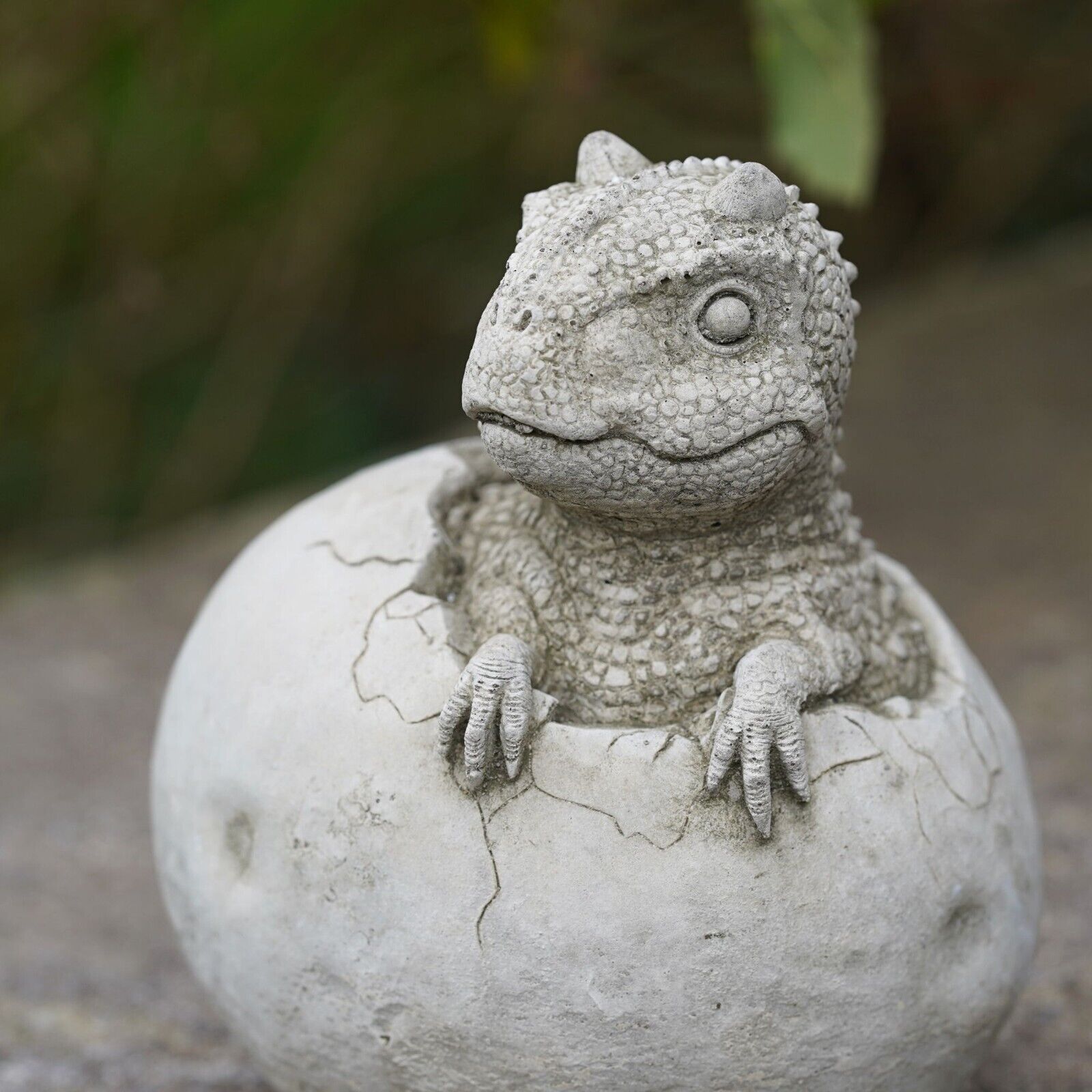 Dinosaur in Egg Shell Carnotaurus Stone Statue