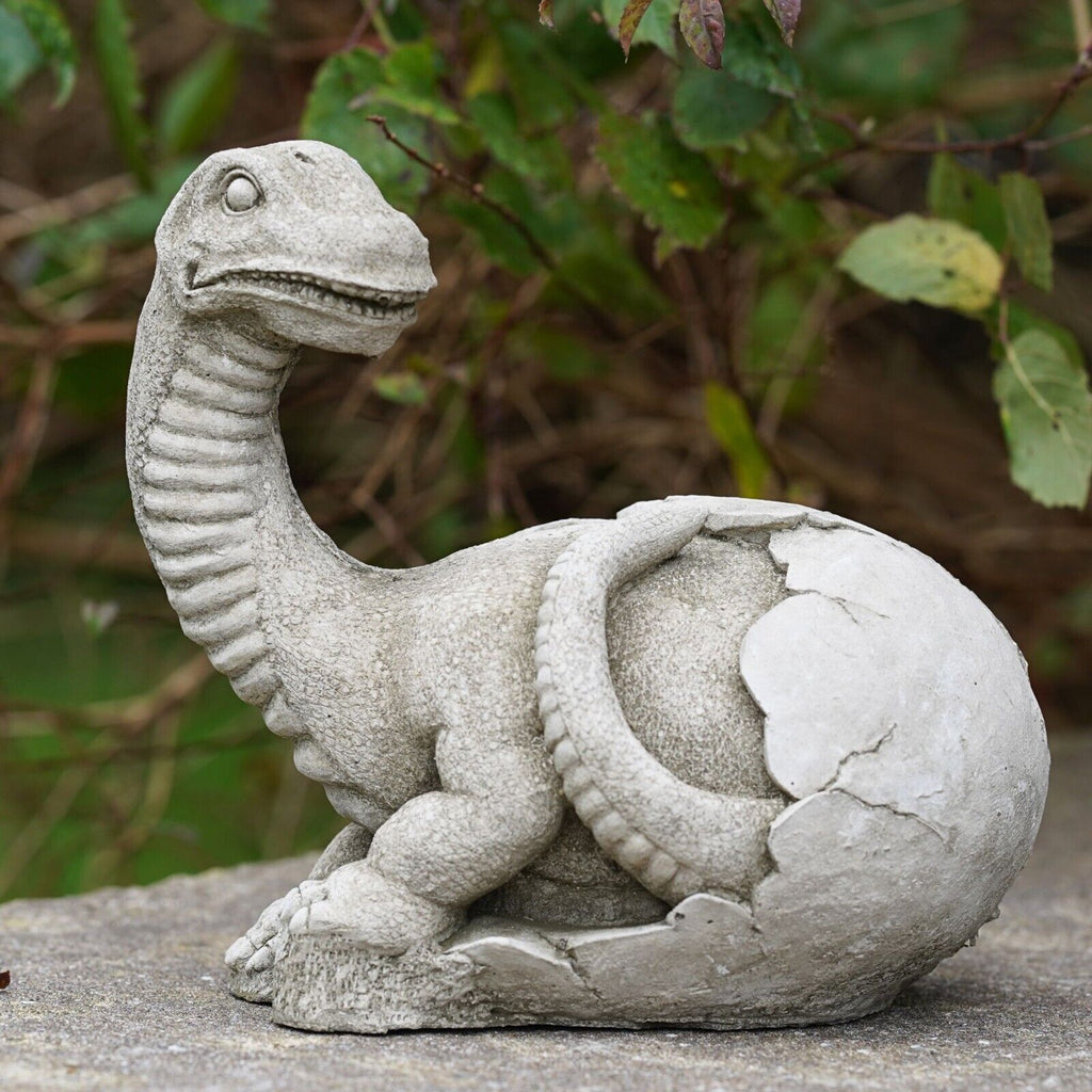 Dinosaur in Egg Shell Brachiosaurus Stone Statue
