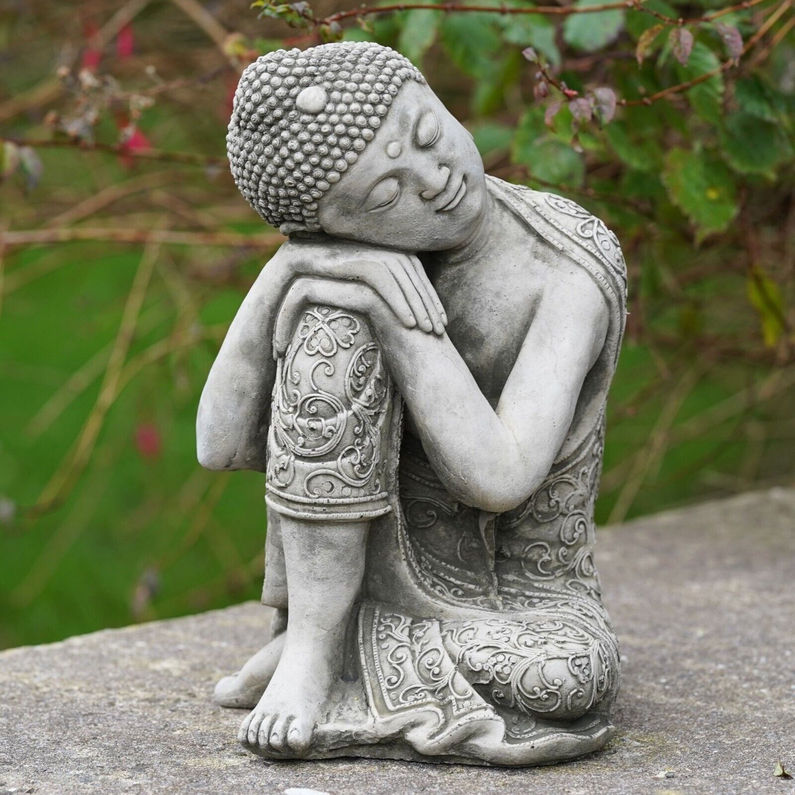 Large Sleepy Buddha Stone Statue