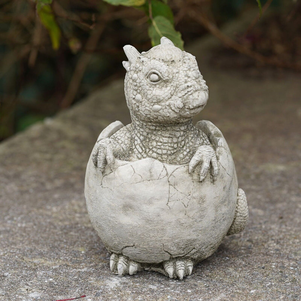 Dinosaur in Egg Stone Statue | Hard Head Pachycephalosaurus