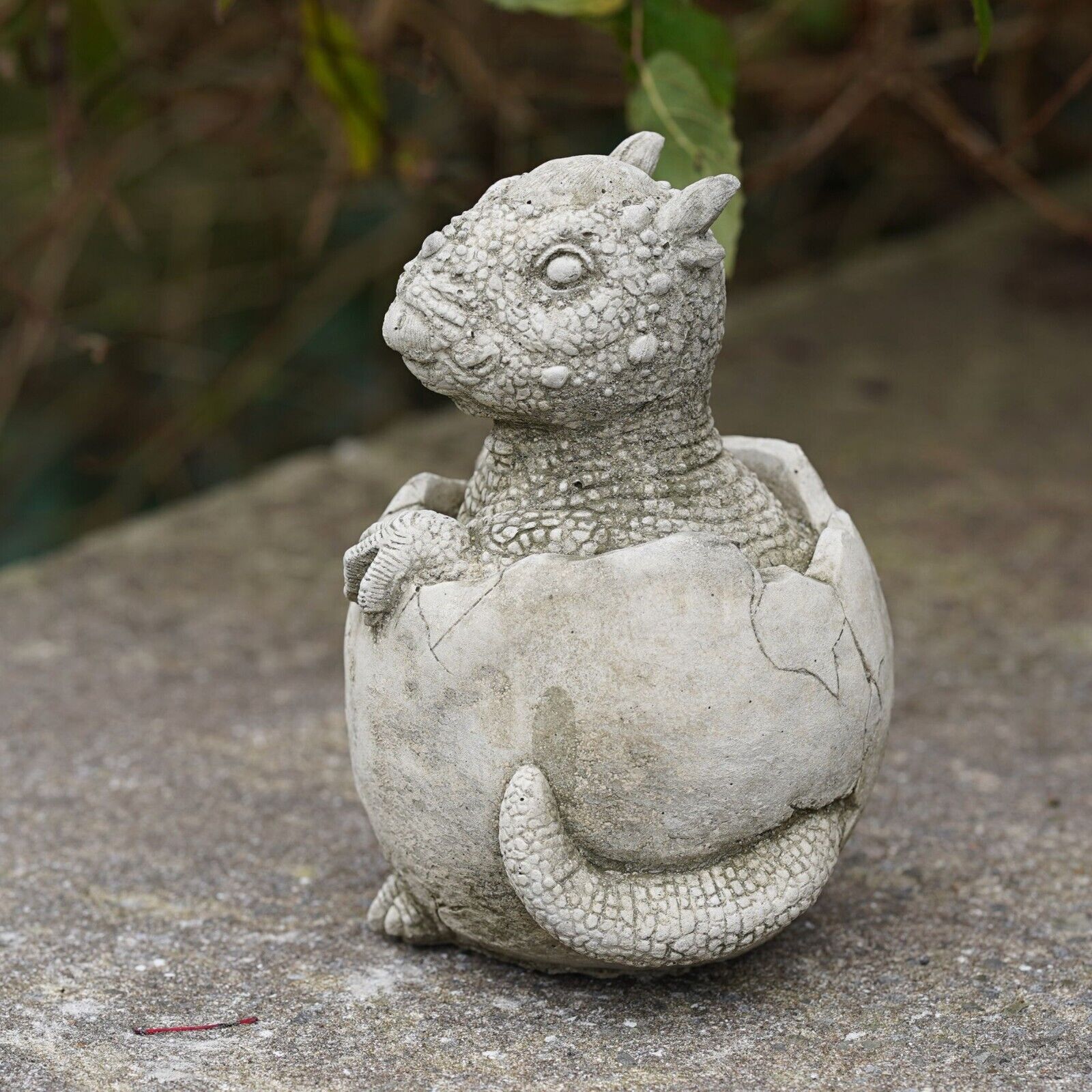 Dinosaur in Egg Stone Statue | Hard Head Pachycephalosaurus