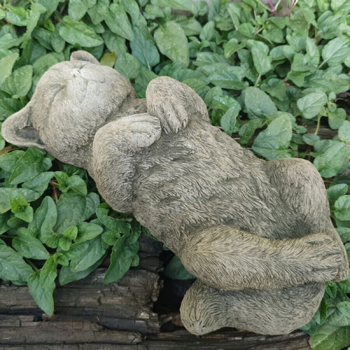 Basking Cat Stone Statue