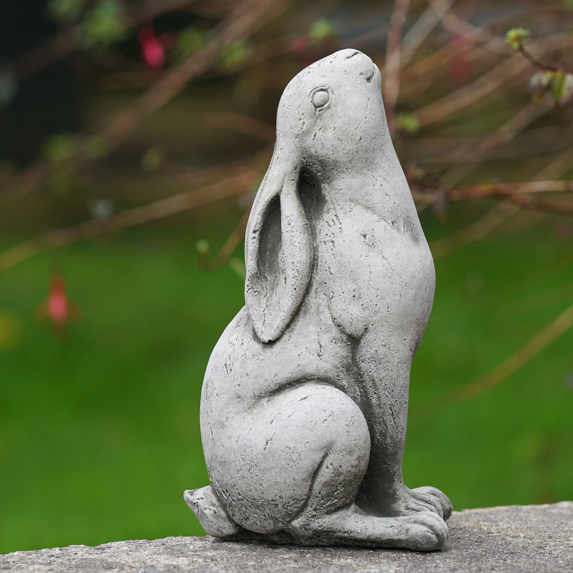 Moon Gazing Hare Stone Garden Statue | Rabbit Outdoor Ornament